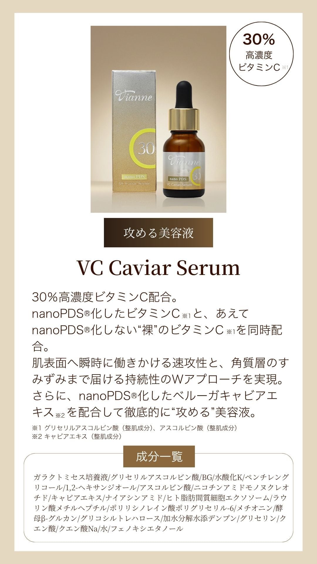 Vianne】VC Caviar Serum | PAY ID