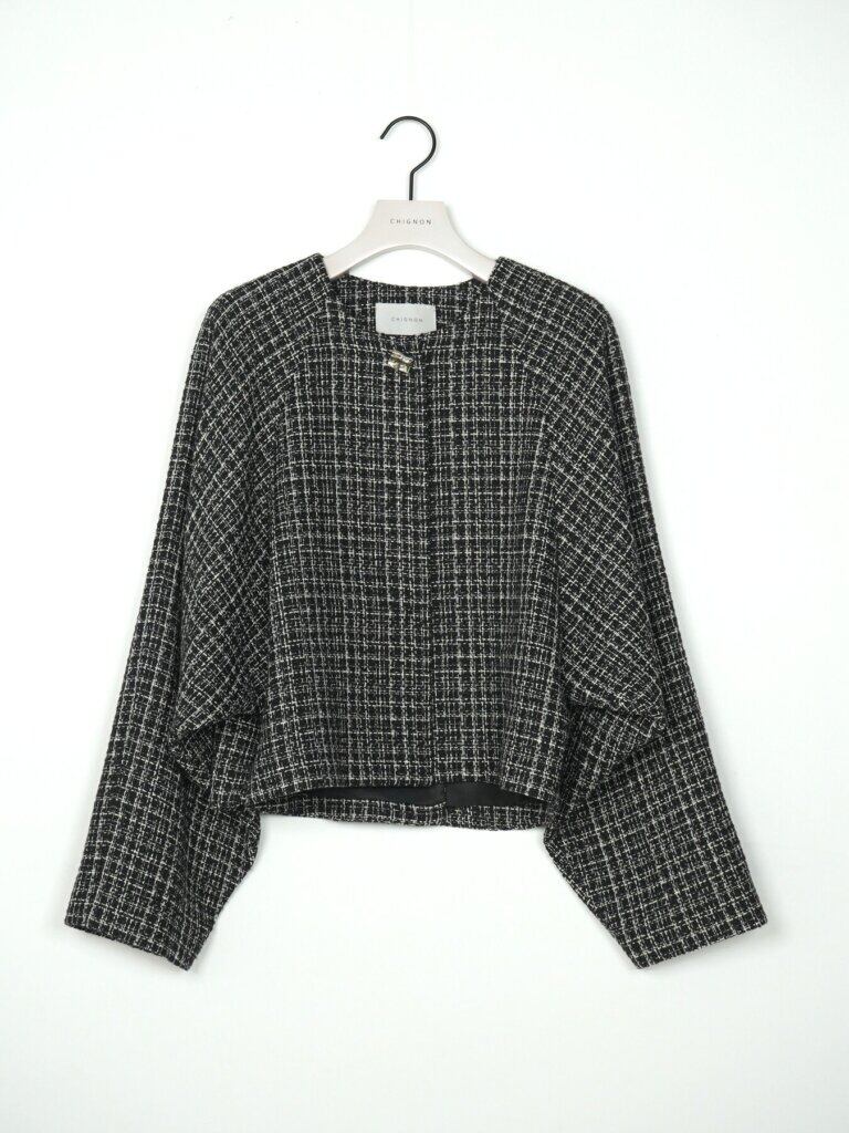 【12/中旬〜下旬入荷次第お届けのご予約】 CHIGNON/シニヨン ミニマルツィードJK 4866-608BZ