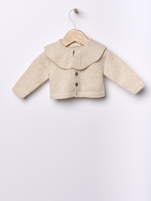 【wedoble】メリノウールニットカーディガン(Beige)