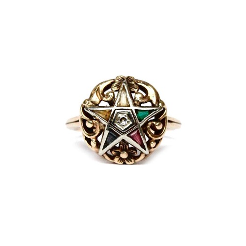 Vintage Freemasonry Ring [1920s-] [EASTERN STAR] [10Kt Gold]