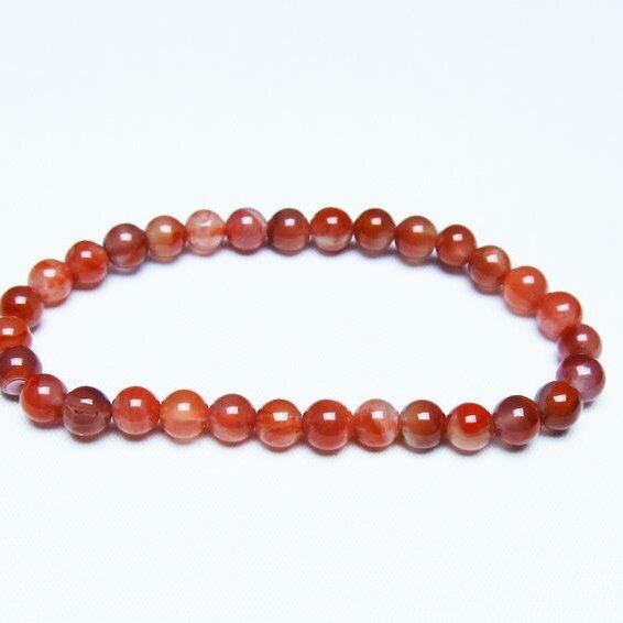 ナンホーンアゲート ブレスレット 6mm アゲート ブレス 一点物 メール便可 [M便 1/10] 111-47445
