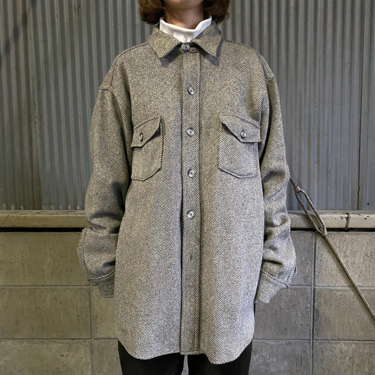 80年代 USA製 WOOLRICH ウールリッチ ウールシャツ メンズXL相当