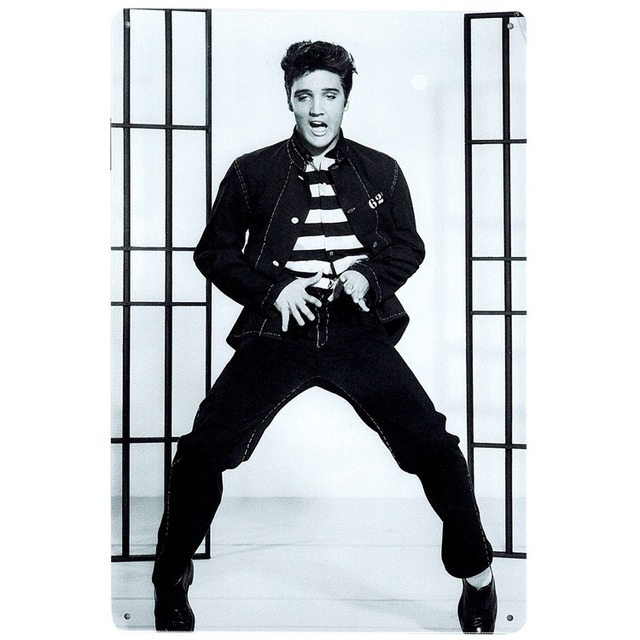 Elvis Presley (2) エルヴィス プレスリー ブリキ看板 メタルサインプレート サインボード USAアメリカン雑貨 ビンテージ ヴィンテージ 昭和レトロ ナンバープレート A4アートパネル フレーム ガレージ 壁立て 壁掛けインテリア ポスター プレゼントギフト インスタ映え ROCK 監獄ロック