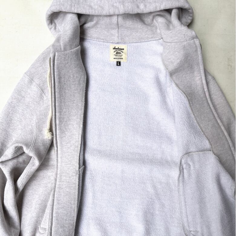 Jackman フルジップパーカー JM7873 Mサイズ ベージュ Jackman ジャックマン GG Sweat Zip Parka JM7873 スウェット ジップ