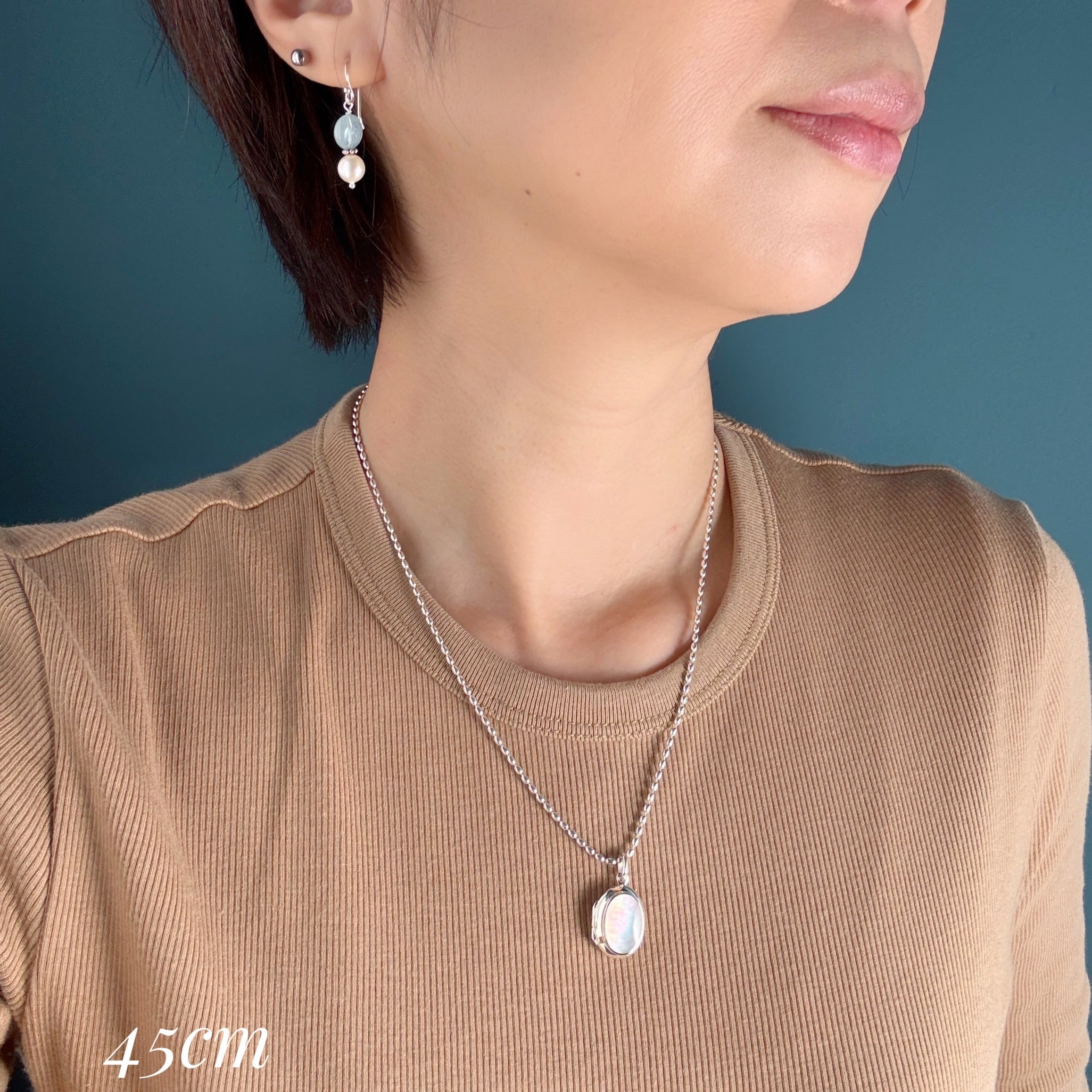 再入荷！！】Lagoon Original アクアマリン とパールの フックピアス