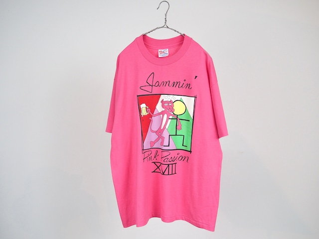 90's PINK PANTHER T-shirt Pi Kappa Delta XL /made in USA