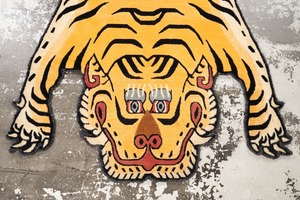 Tibetan Tiger Rug 《Lサイズ•ウール175》Vintage チベタンタイガーラグ