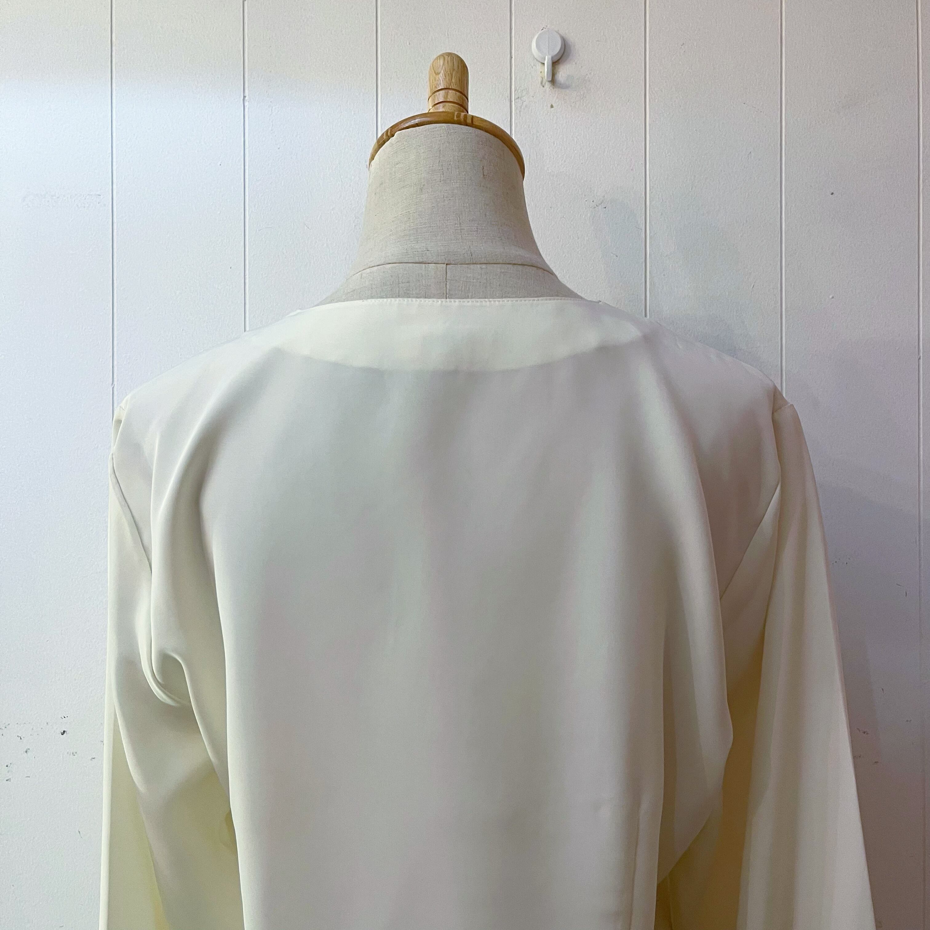 ribbon botanical embroidery blouse