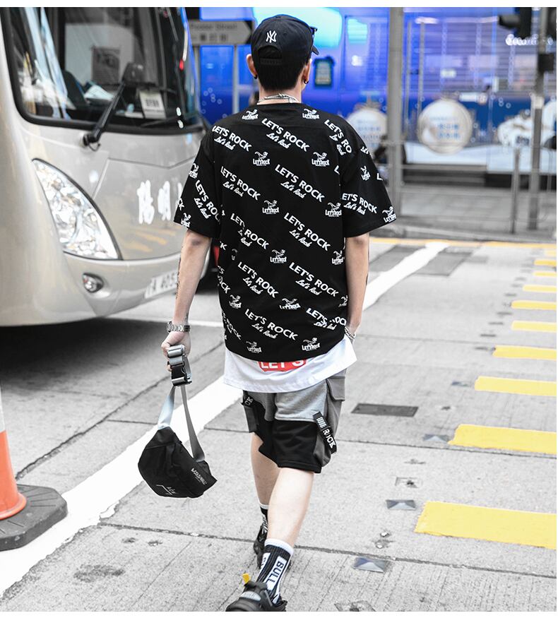 全2色 Tシャツ カットソー プリント カジュアル ストリート 