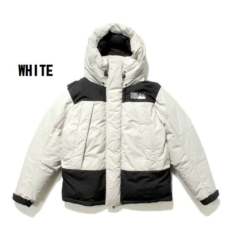 FIRST DOWN ファーストダウン DOWN JACKET HOODIE 2トーンダウン