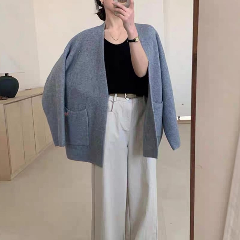 【outer】Vネックカーディガン Q6578