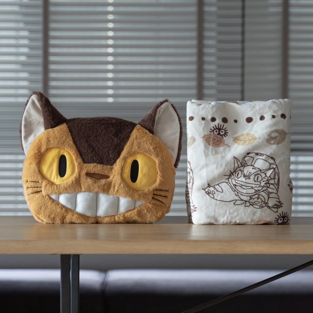 となりのトトロ クッションブランケット ひざ掛け ネコバス 9531 Ghibligoodsfan ジブリグッズファン