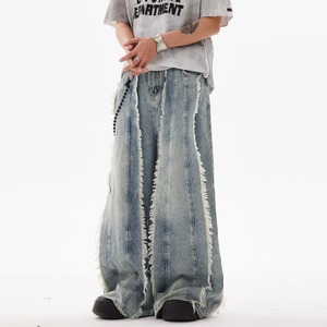 【DRIP5486】D/B Spray Paint Multi-Pocket Denim