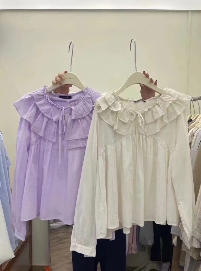 ビッグフリル襟　ブラウス　AJ22085-B255