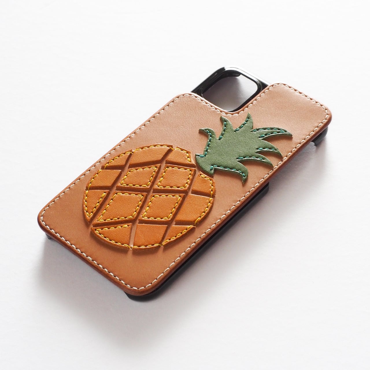 パイナップル スマホケース iPhone11ケース | サンキングレザー