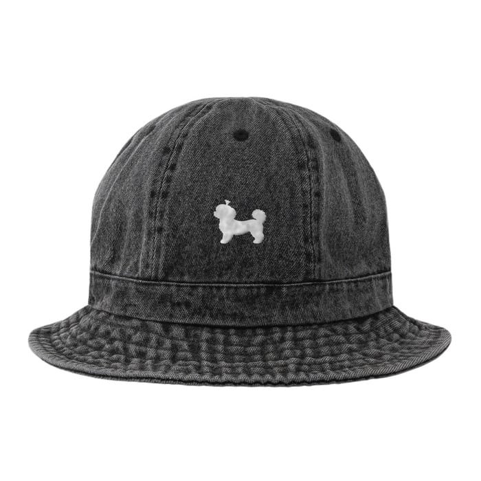 Shih Tzu Denim Bucket Hat Black M2008