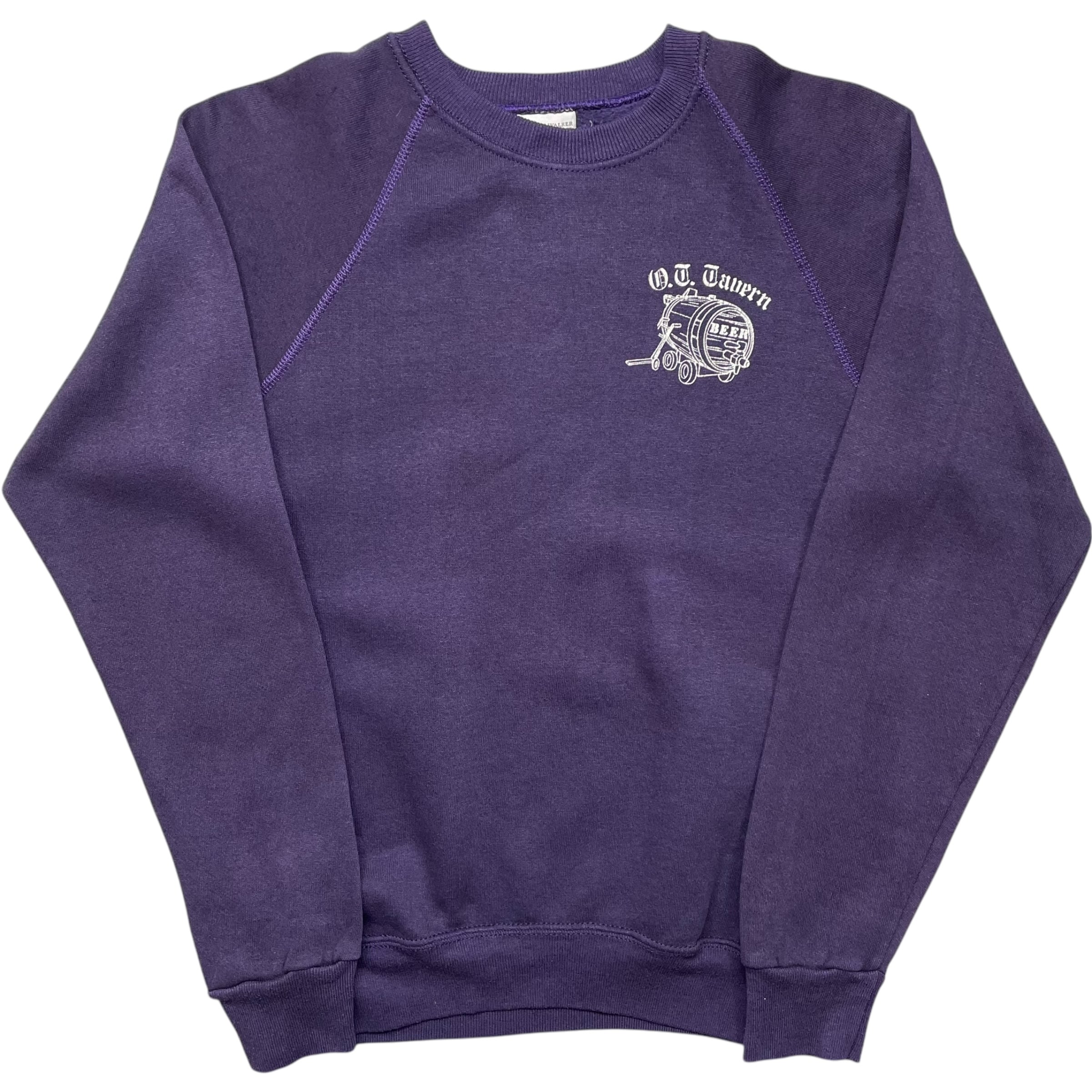 《S》BASSETT-WALKER プリント スウェット ラグランスリーブ パープル 80年代 vintage no.6186