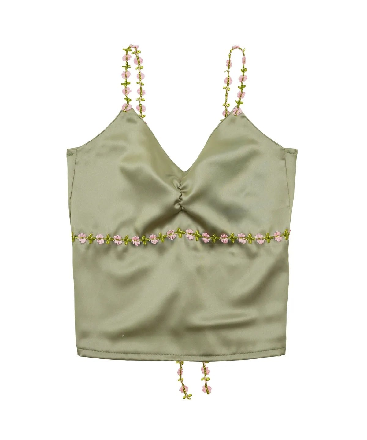 ☆LE SSERAFIM ユンジン 着用！！【HIGH SCHOOL DISCO】Rose Satin Top