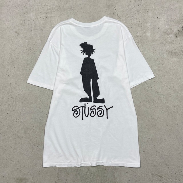 00年代 Stussy ステューシー シャドーマン プリント Tシャツ メンズM 