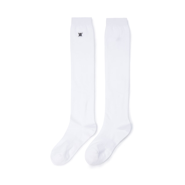 (W) SEE-THROUGH LOGO KNEE SOCKS [サイズ: F(AGEUWSC06WHF)] [カラー: WHITE]