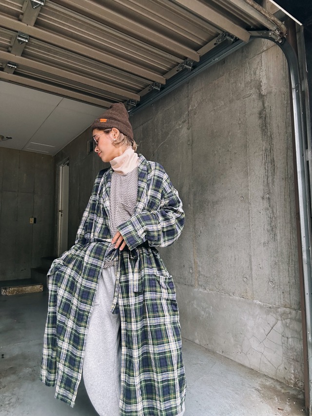 （OT1140）L.L.Bean checkered Long gown