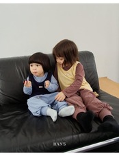 ハンス / Hans / ボーダー裏起毛パンツ / 韓国子供服 / キッズ / 26winter〖取寄〗*XXS~JS*