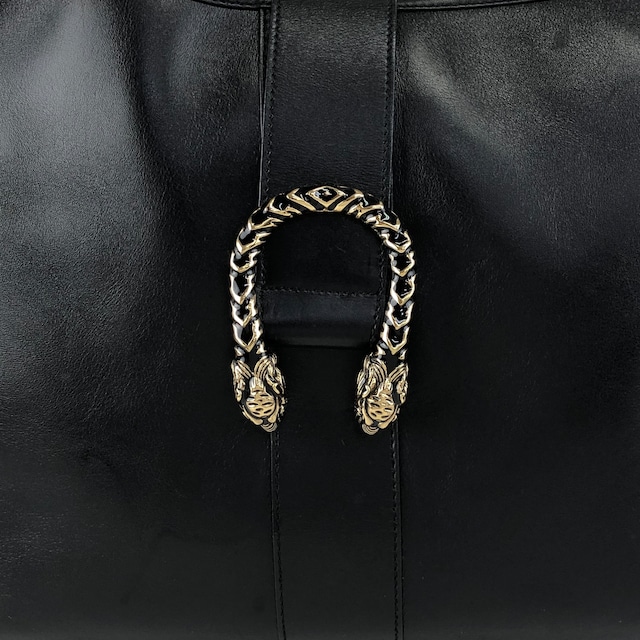 GUCCI グッチ デュオ二ソス ショルダーバッグ ブラック スネーク レザー ホーボーバッグ vintage ヴィンテージ オールド m3bh55