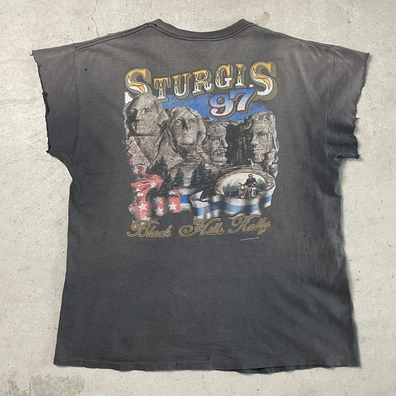 90年代 襤褸 STURGIS BLACK HILLS RALLY サンフェード 両面プリント 