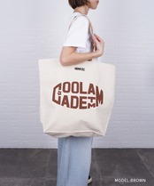【直営限定ITEM】COOLA オーバルロゴプリントラージトートバッグ (BLACK)　CQ-48550H