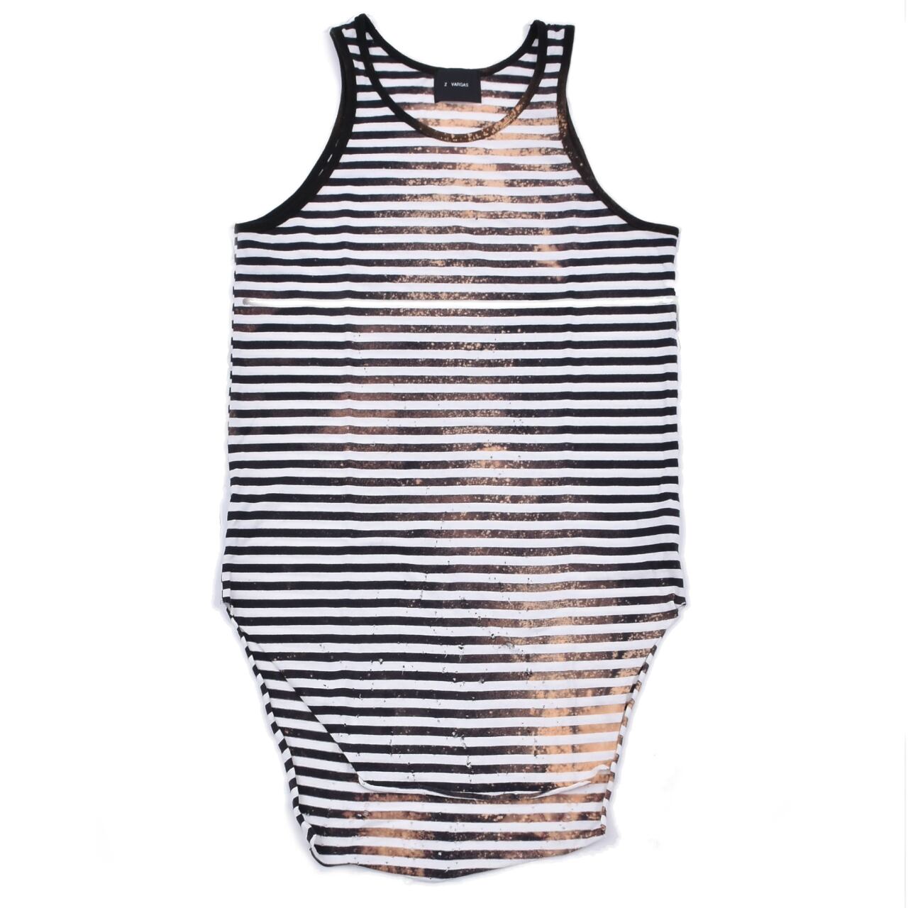 ZAC VARGAS Bleach Crash Border Long Tank Top | AYIN