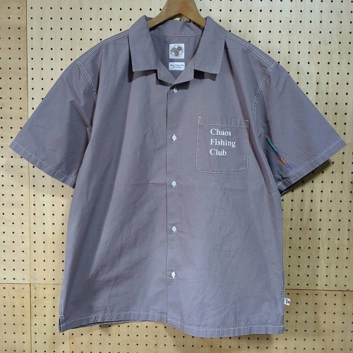 SAY HELLO × Chaos Fishing Club　New Work Shirts　スモークピンク / インクブラック