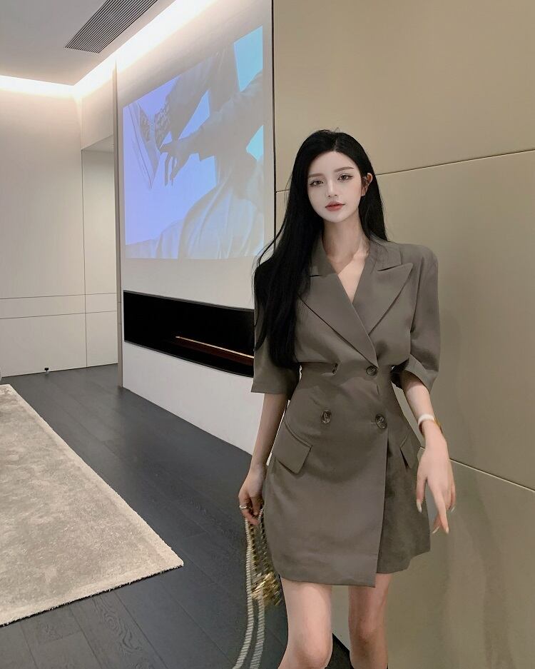 ドレス サマー薄手ショートスカート ウェスト 夏物 ブラックストロベリース92401471720