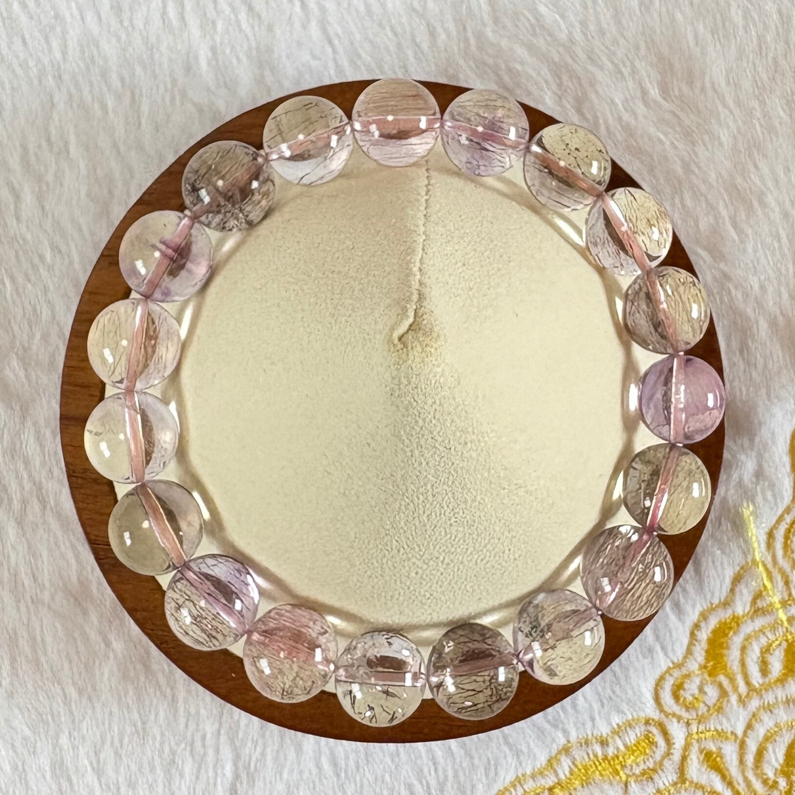 スーパーセブン ブラジル産 丸珠10.5㎜、内周16.5㎝ 一点もの