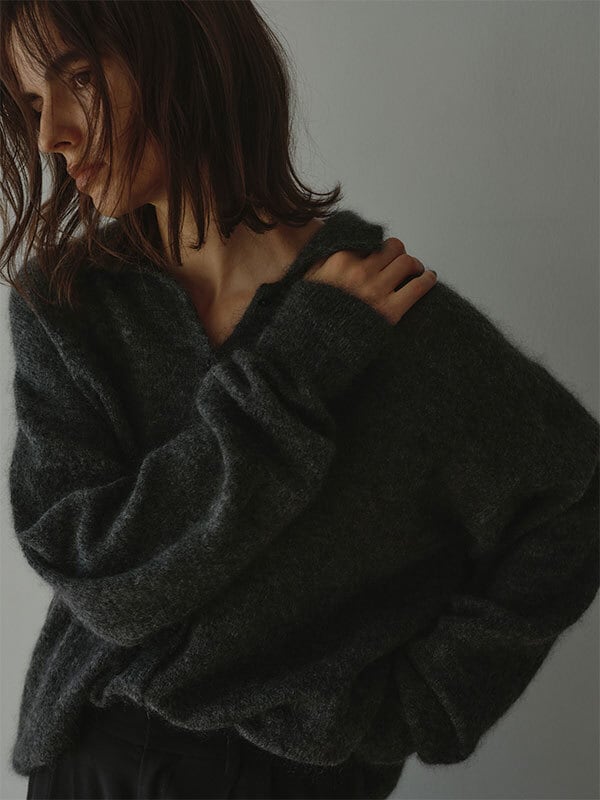 ETRE TOKYO(エトレトウキョウ) モヘヤニットシャツ | サウスオレンジ