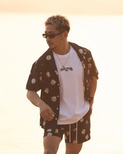 【SUNS】FLOWER PATTERN COLOR BOARD SHORTS［RSW101］