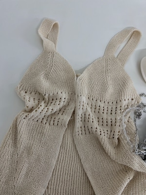 change gauge knit cami bustier