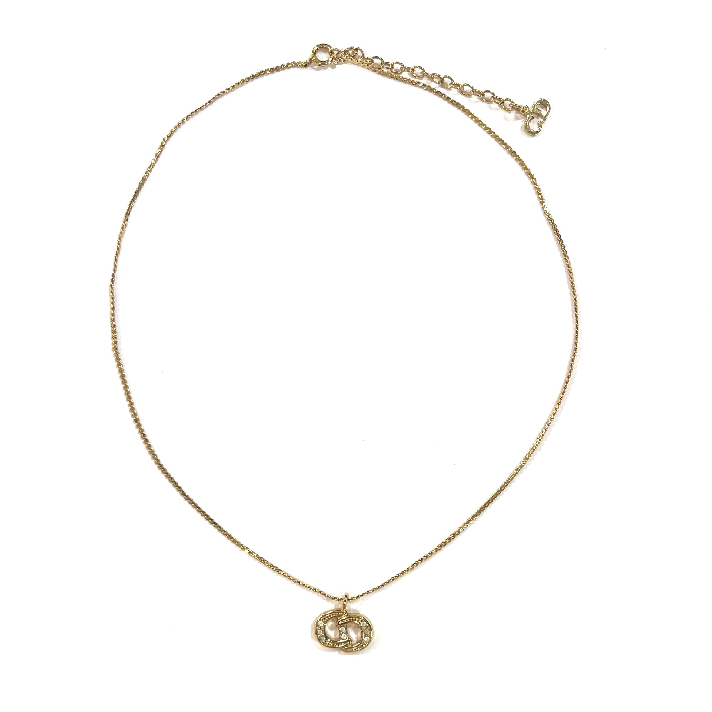 Christian Dior ネックレス】2468 ヴィンテージDIOR ロゴデザイン 一つ