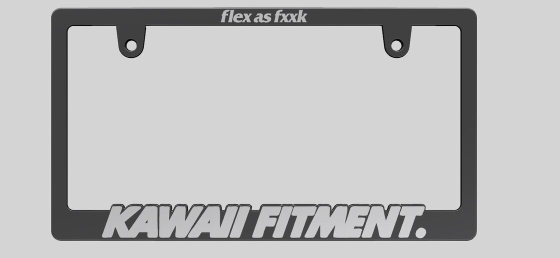 KAWAII FITMENT. license frame White | PAY ID