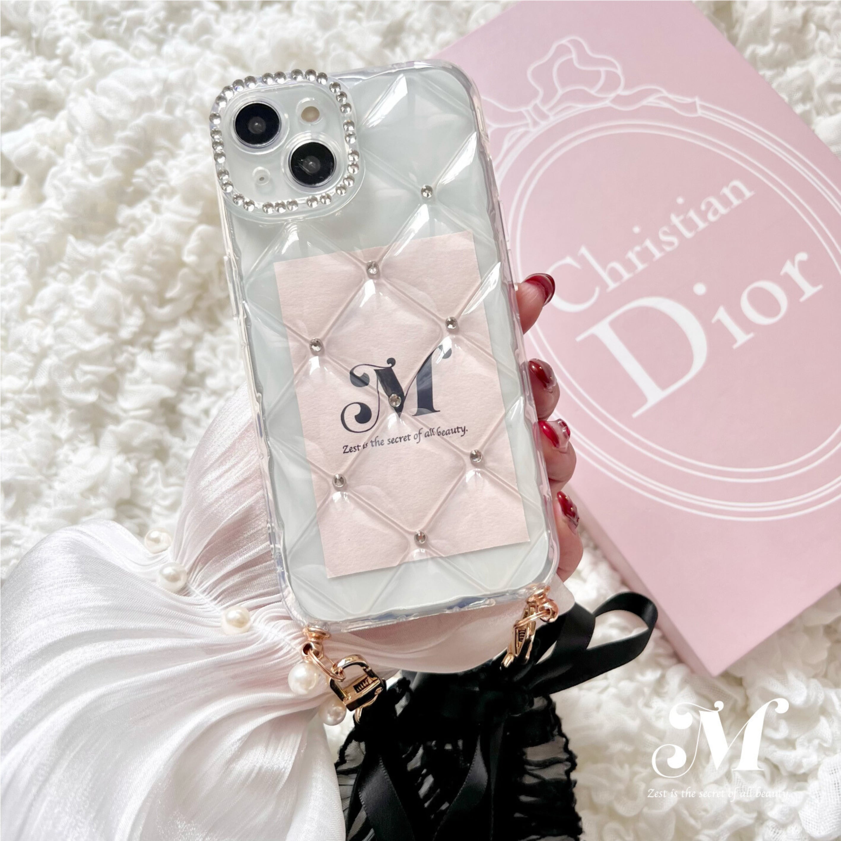 ディオールiPhone14カバー ピンク キルティング iPhone14ケース DIOR