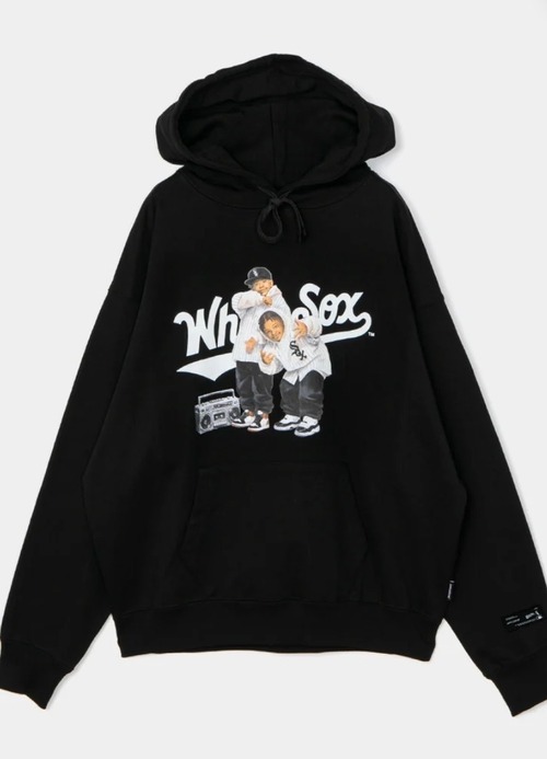 【APPLEBUM】アップルバム “WHITE SOX BOYZ” HOODIE (BLACK)　プルオーバーパーカー