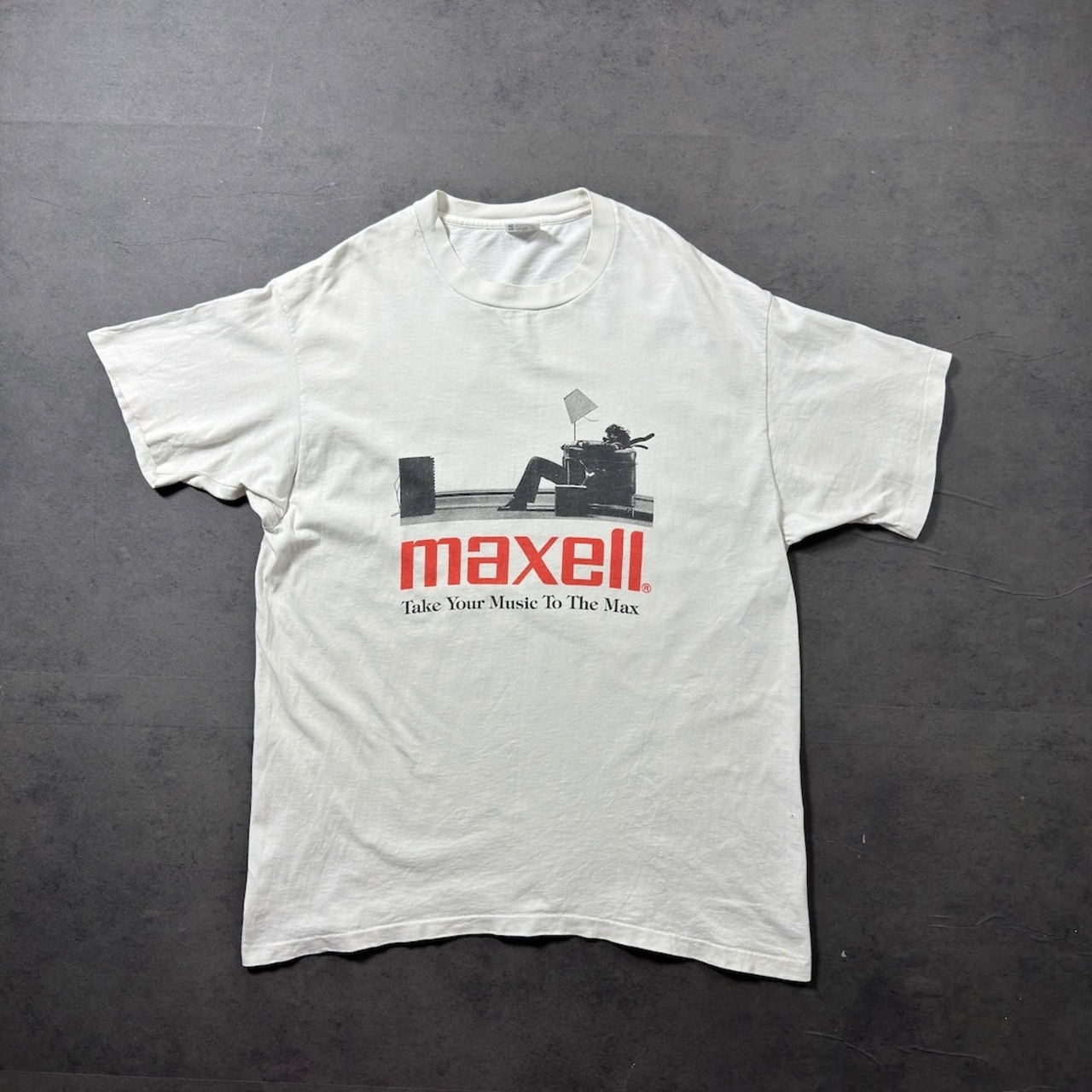 90s maxell TEE anvil vintage XL 古着 - 1