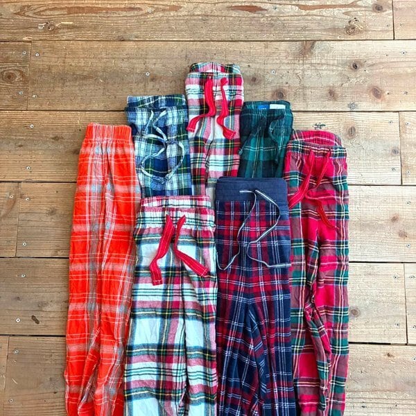 90s pajamas pants パジャマパンツ 1点物◇チェックパンツPajamaramパジャマパンツ古着XLメンズレディース