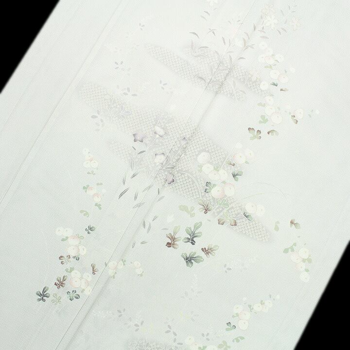 最高級【絽の訪問着】 【伊と幸】～先練 三本 駒絽～ 『本友禅染