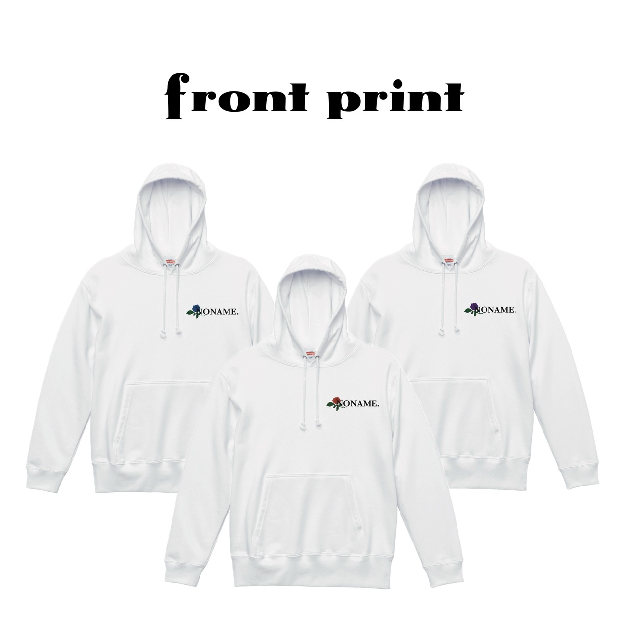 ROSE Ⅱ pullover hoodie white