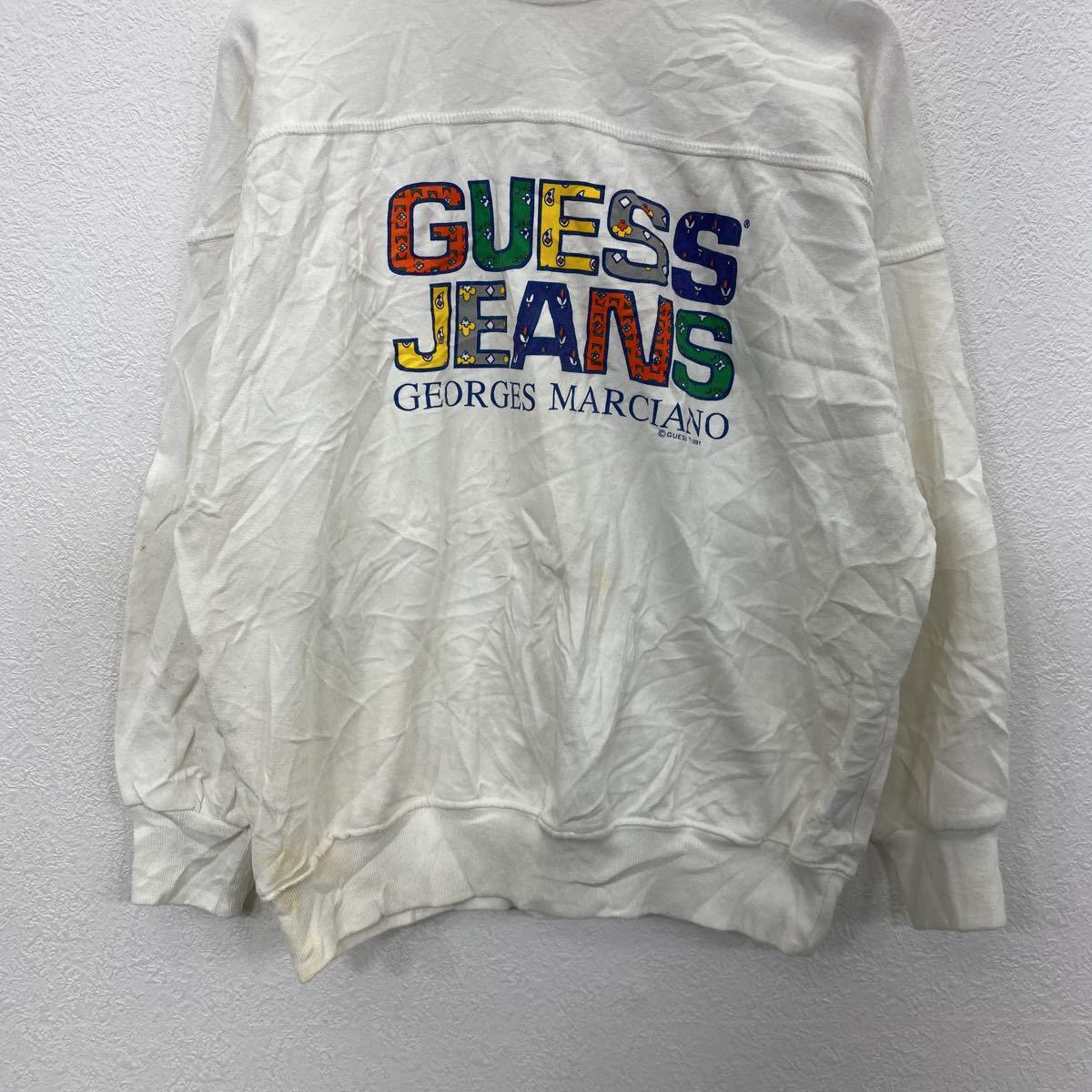 GUESS スウェットトレーナー キッズ L ホワイト ゲス スウェット プリント ロゴ 柄 古着卸 アメリカ仕入 t2202-3927