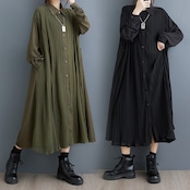 ドローストリング プリーツ ワンピース 00010