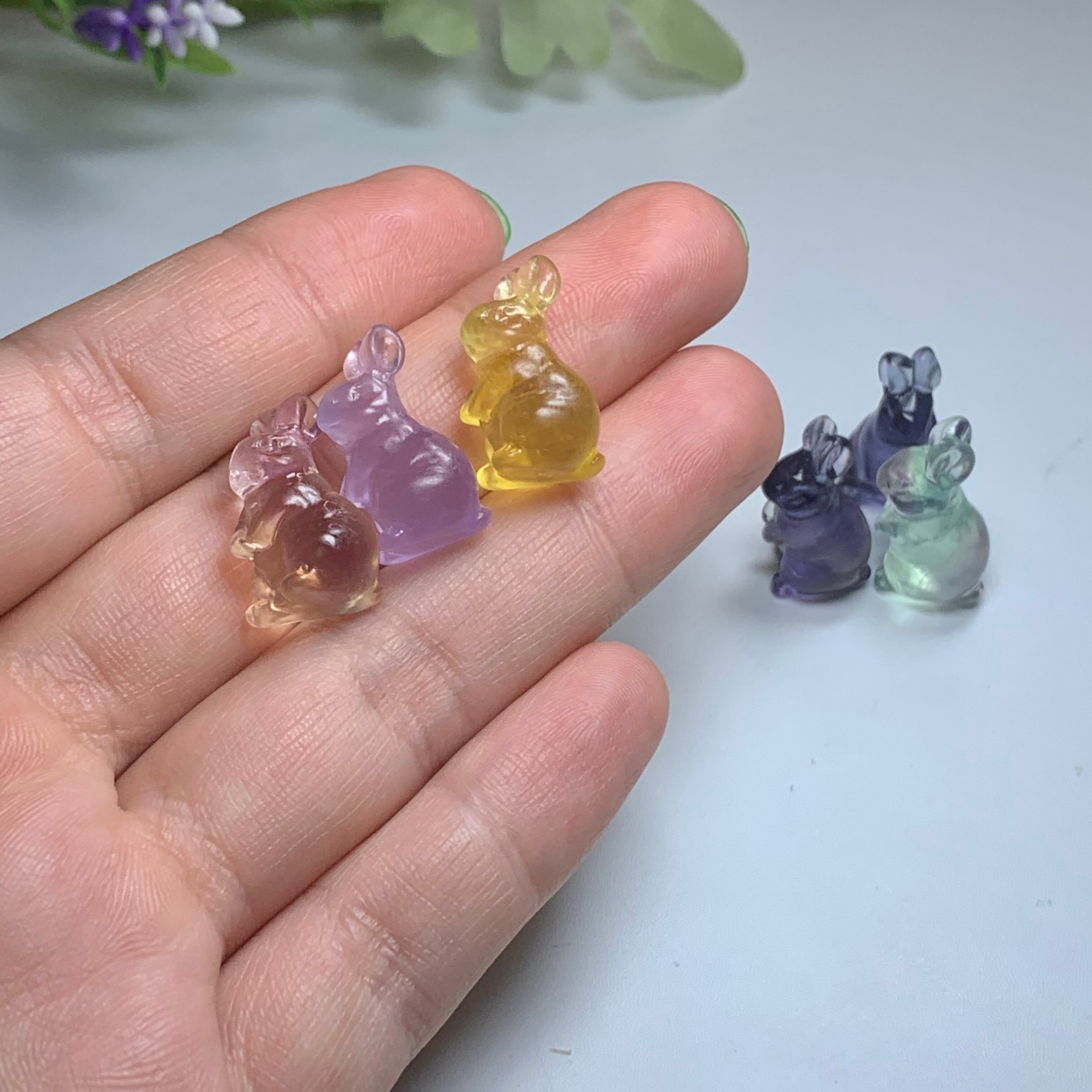 11.フローライトうさぎさん大家族セット | TREASUREWORLD〜Fluorite〜