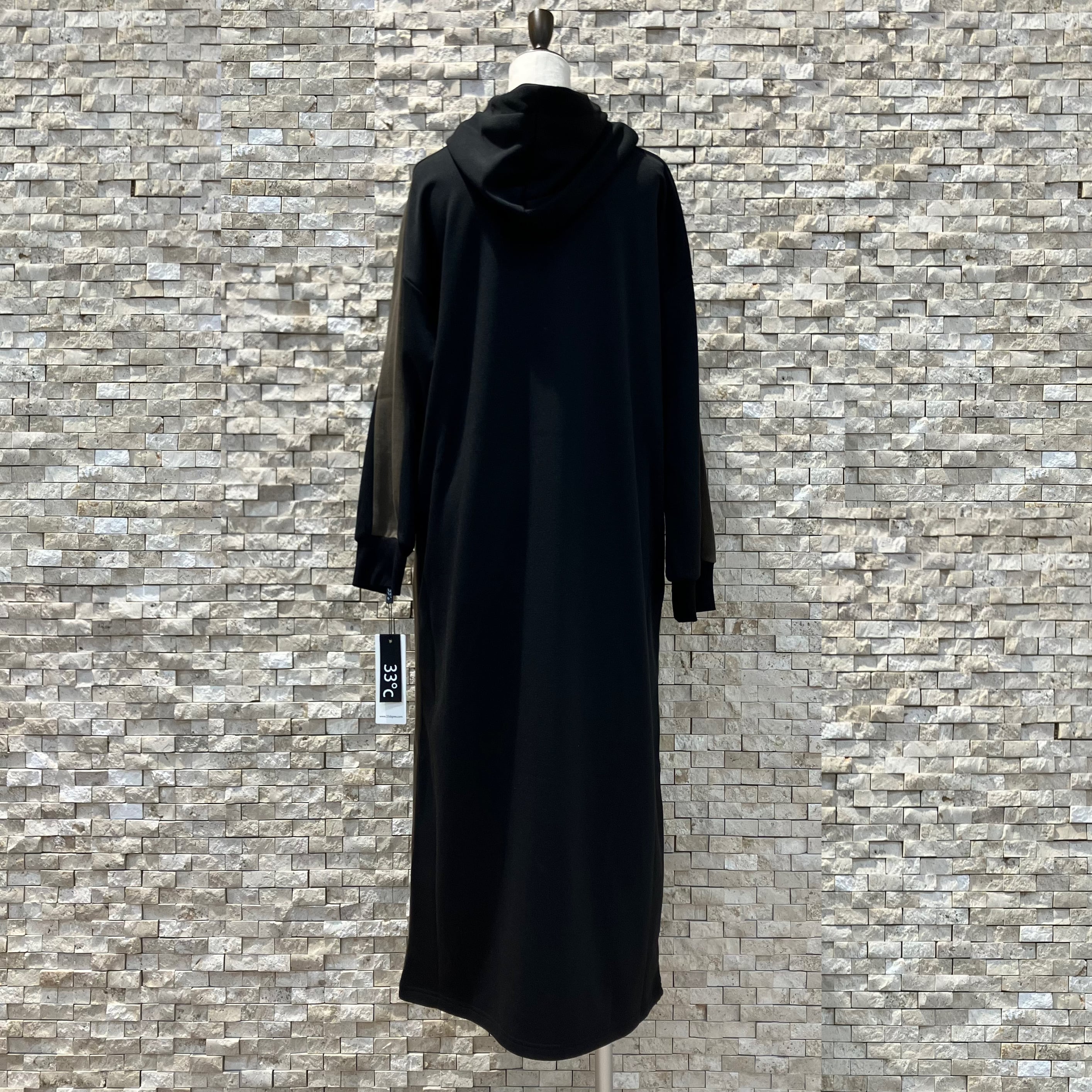33℃】脇リブボンバーヒートパーカーワンピース（gz411304） | FORME