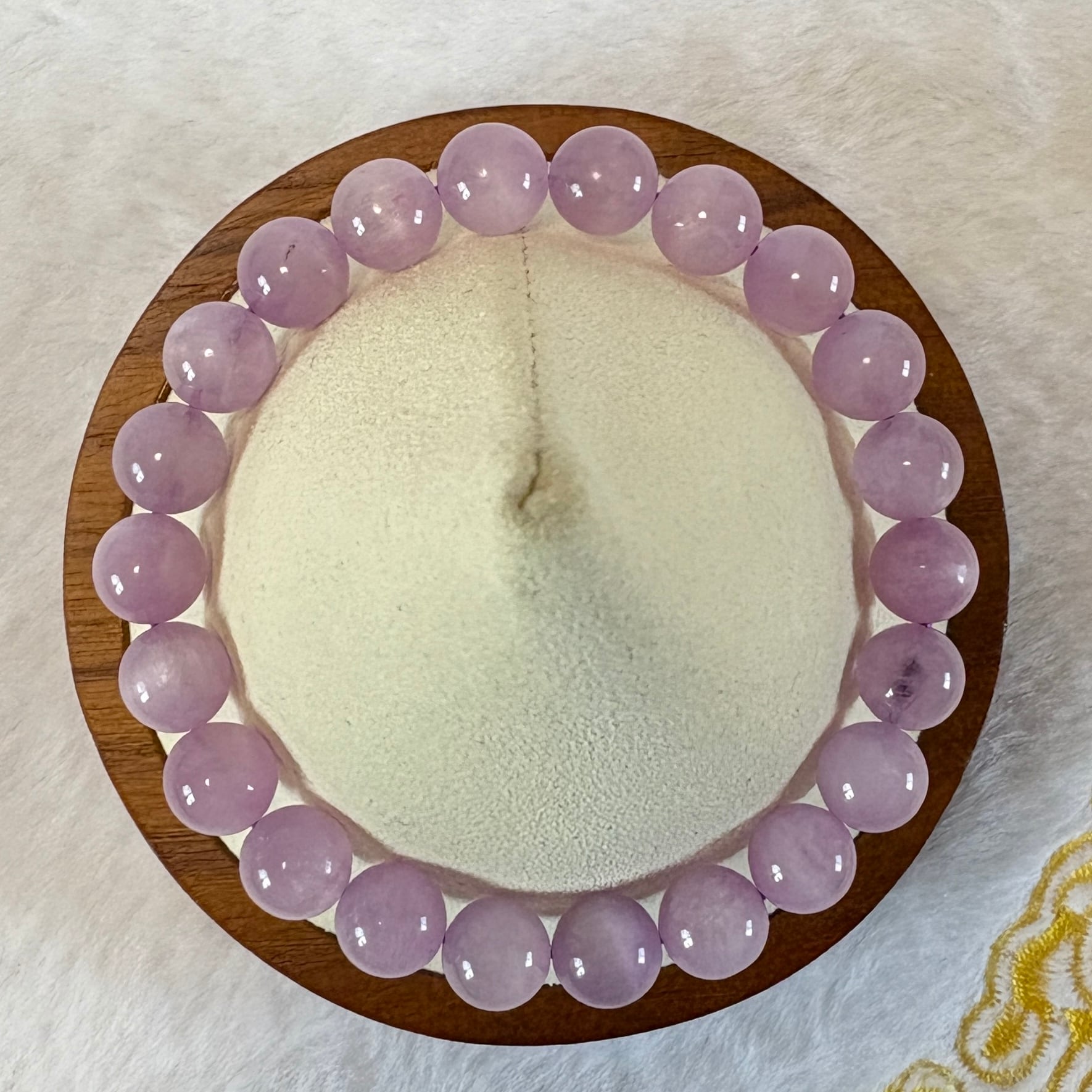 【クンツァイト ナイジェリア産ブレスレット】8.5mm|淡いピンクの天然石|やさしさを受け取る石