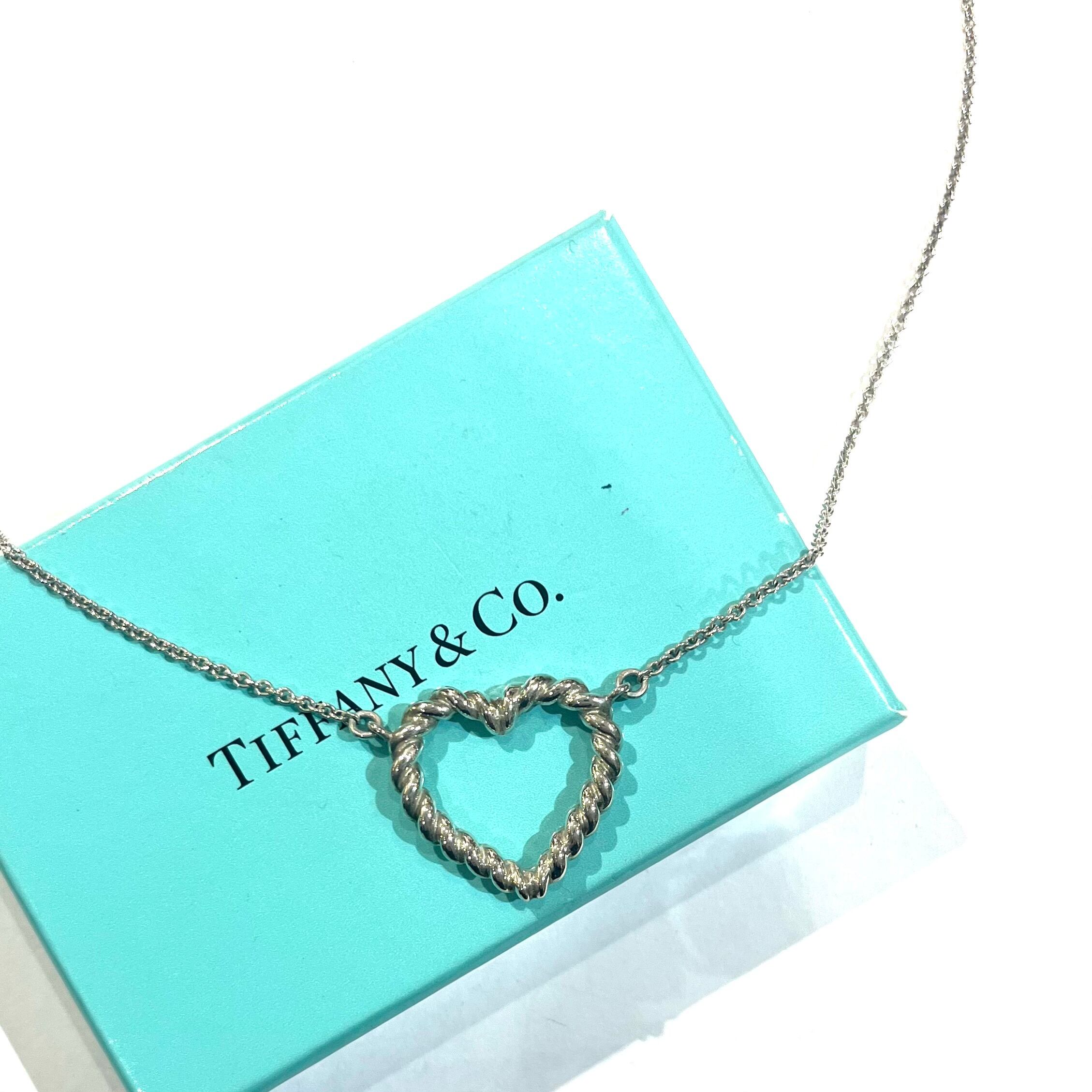 特集掲載【TIFFANY&CO.】2128ツイストハート ネックレス／シルバー925